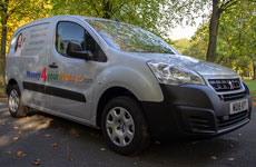 All our car purchasers arrive in branded vans